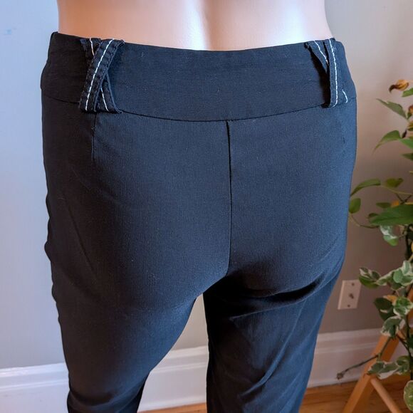 Vintage 90s Y2K Cache Low Rise Trousers Cropped Whimsigoth Corpcore Office 0 - Picture 6 of 10